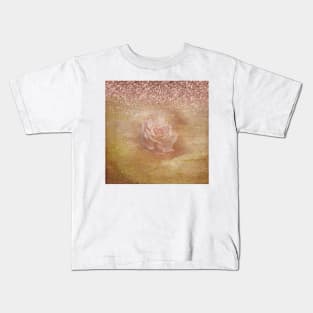 Antique Rose Gold Glitter Kids T-Shirt